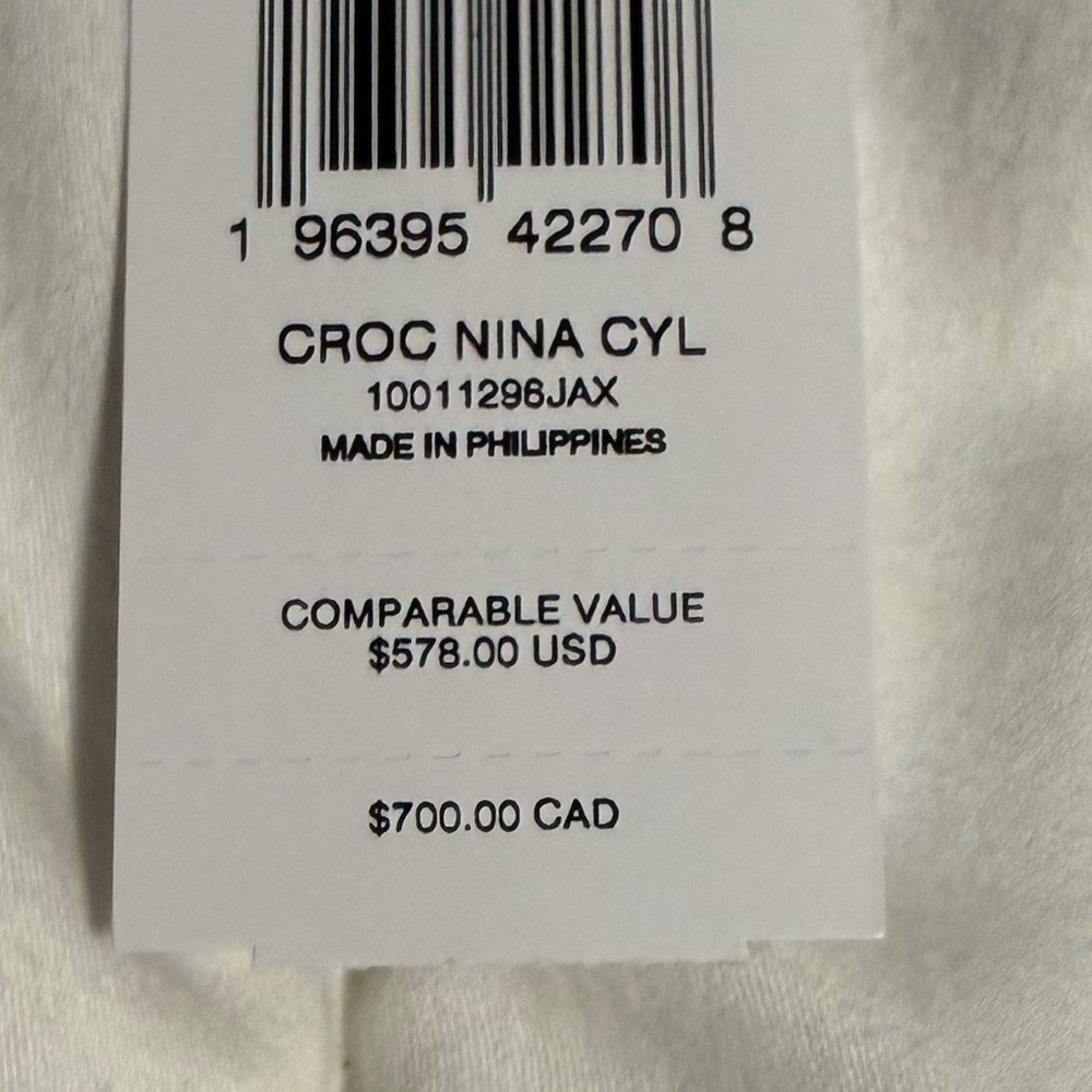 Coach Croc Embossed “Nina” Tan shoulder Bag! With Free Bag Scarf! NWT - Picture 3 of 8